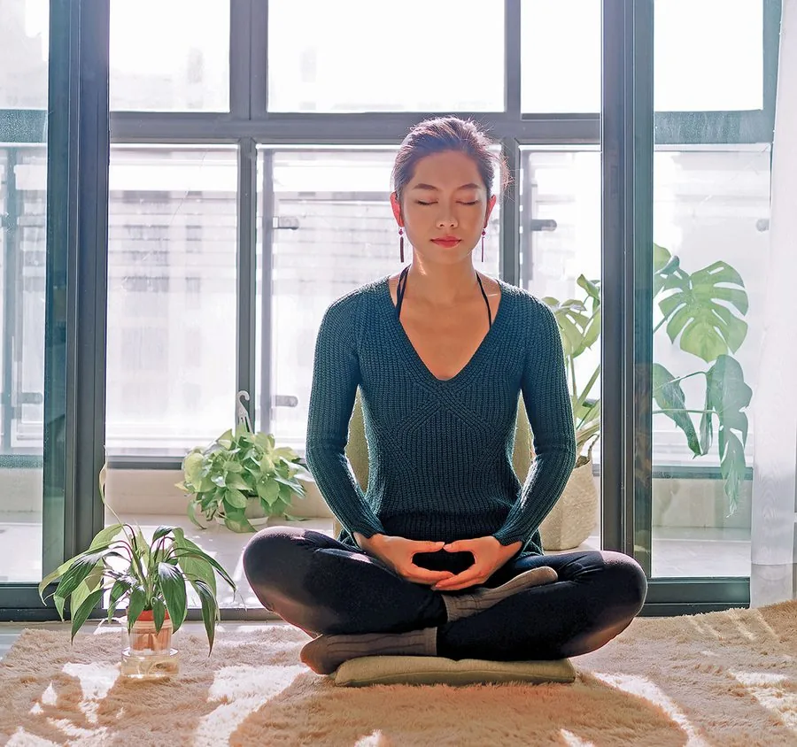 Woman meditating